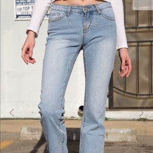 Light wash jeans brandy Melville